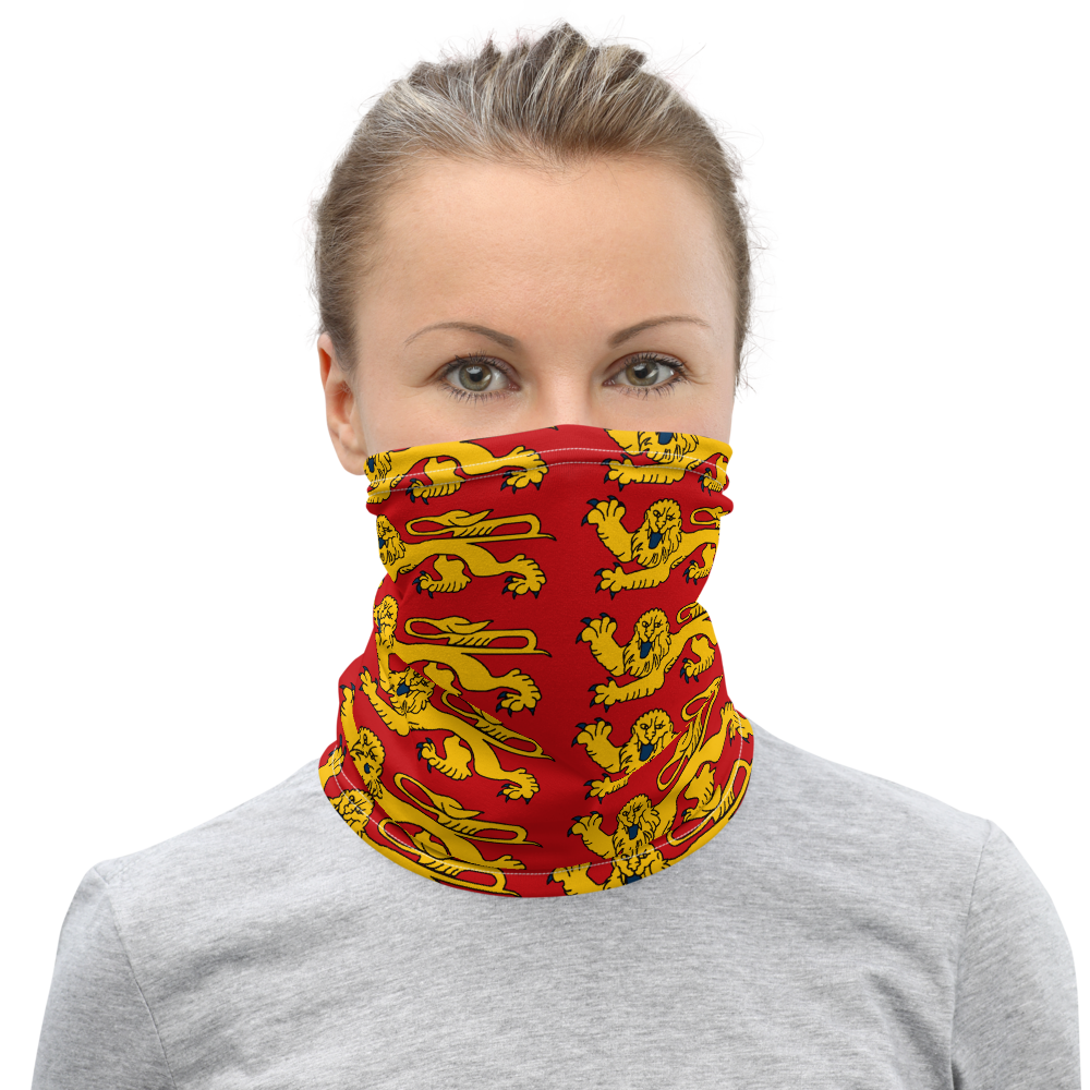 Masque Cache-cou - Bandeau - Normandie avec blason normand - Ici & Là - T-shirts & Souvenirs de chez toi