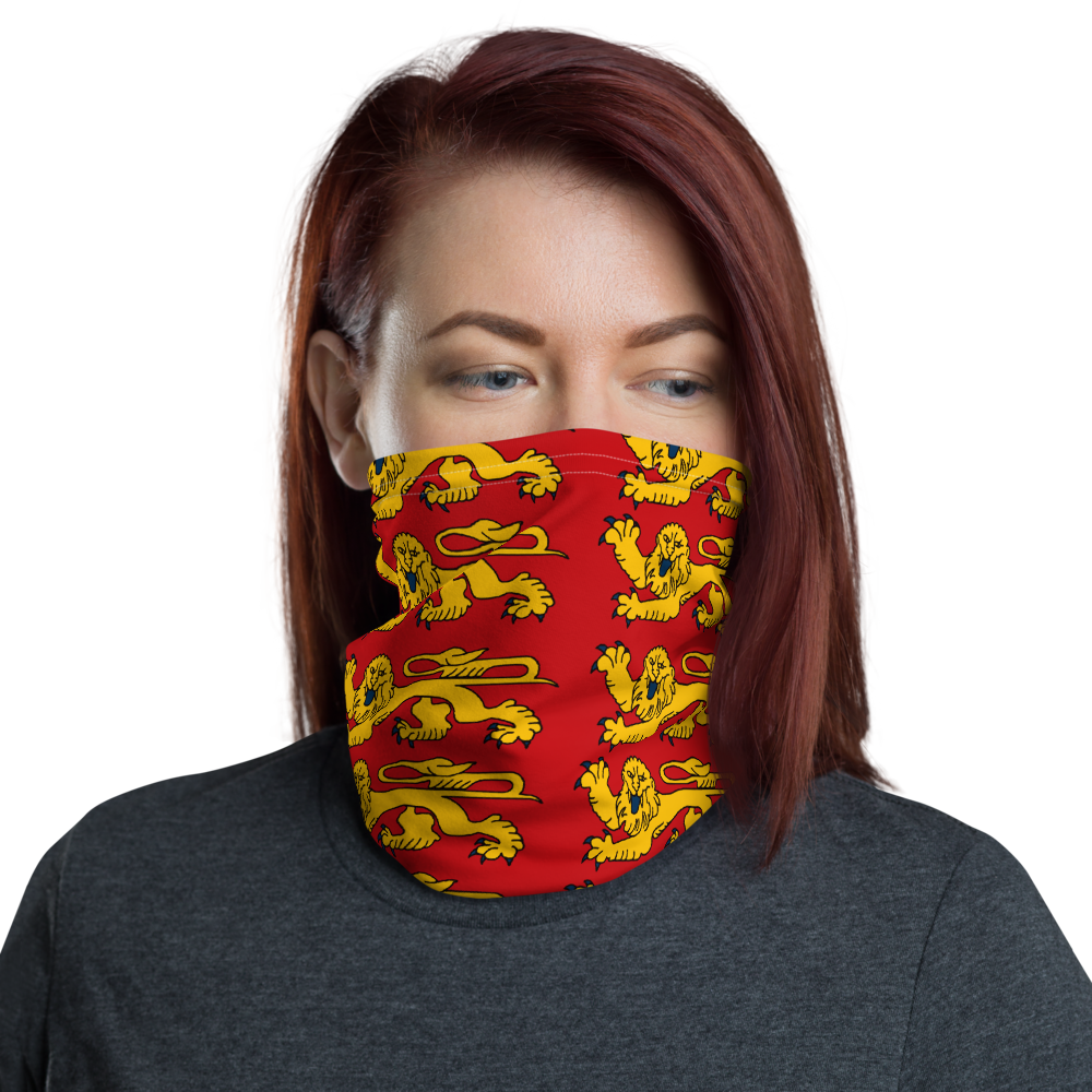 Masque Cache-cou - Bandeau - Normandie avec blason normand - Ici & Là - T-shirts & Souvenirs de chez toi