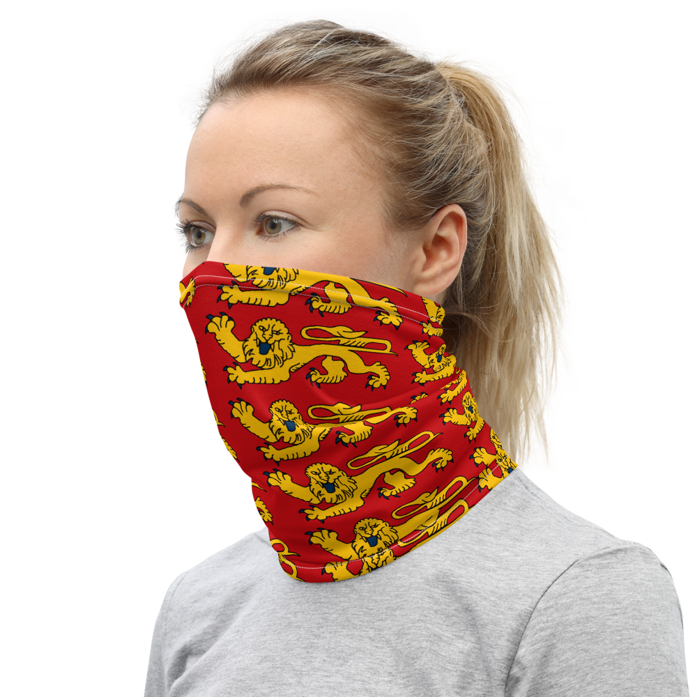 Masque Cache-cou - Bandeau - Normandie avec blason normand - Ici & Là - T-shirts & Souvenirs de chez toi