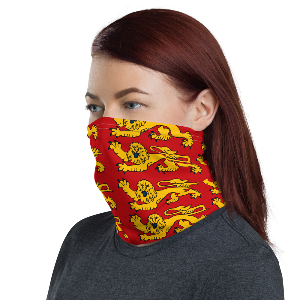 Masque Cache-cou Normandie - blason normand face