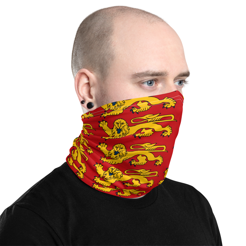 Masque Cache-cou - Bandeau - Normandie avec blason normand - Ici & Là - T-shirts & Souvenirs de chez toi