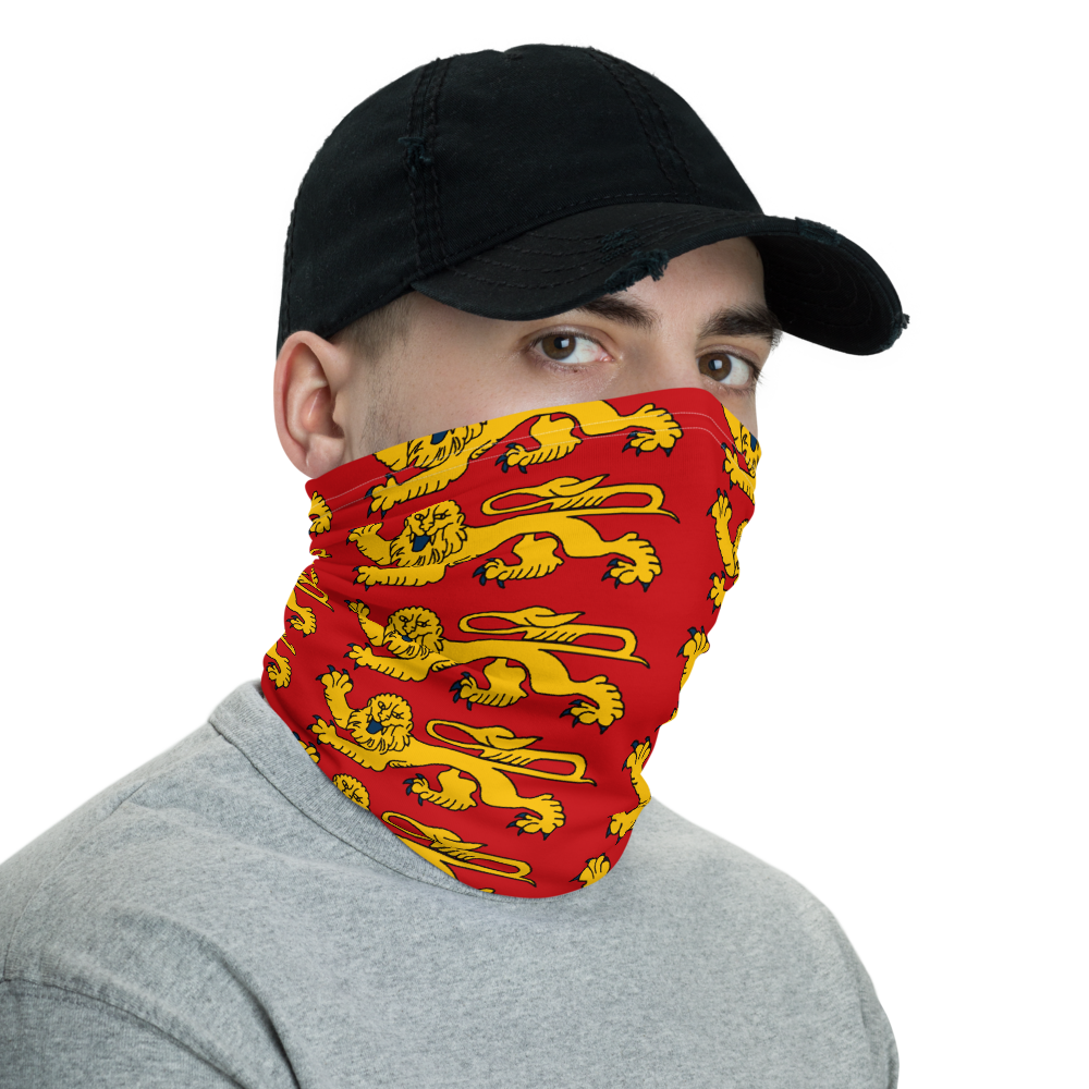 Masque Cache-cou - Bandeau - Normandie avec blason normand - Ici & Là - T-shirts & Souvenirs de chez toi