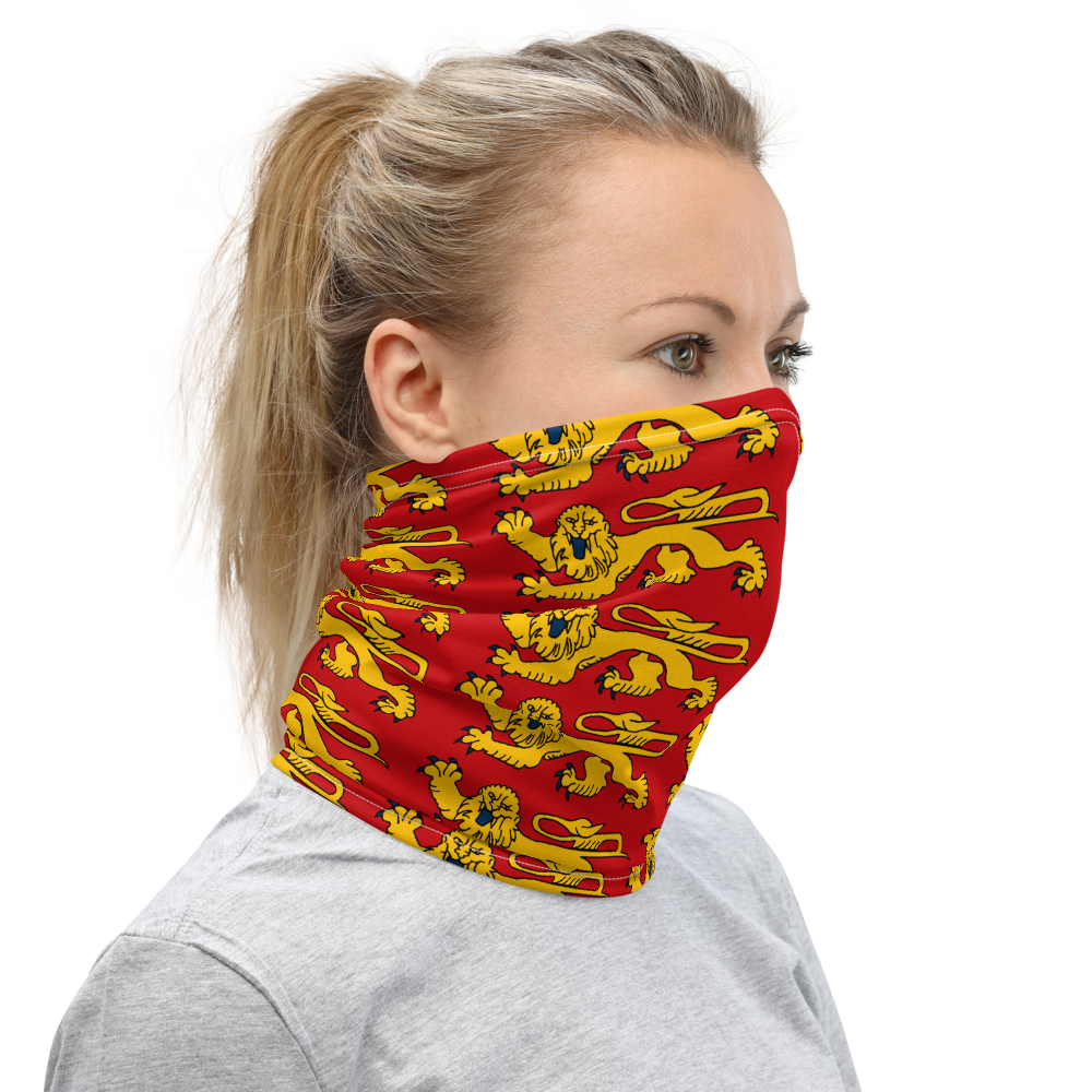 Masque Cache-cou - Bandeau - Normandie avec blason normand - Ici & Là - T-shirts & Souvenirs de chez toi