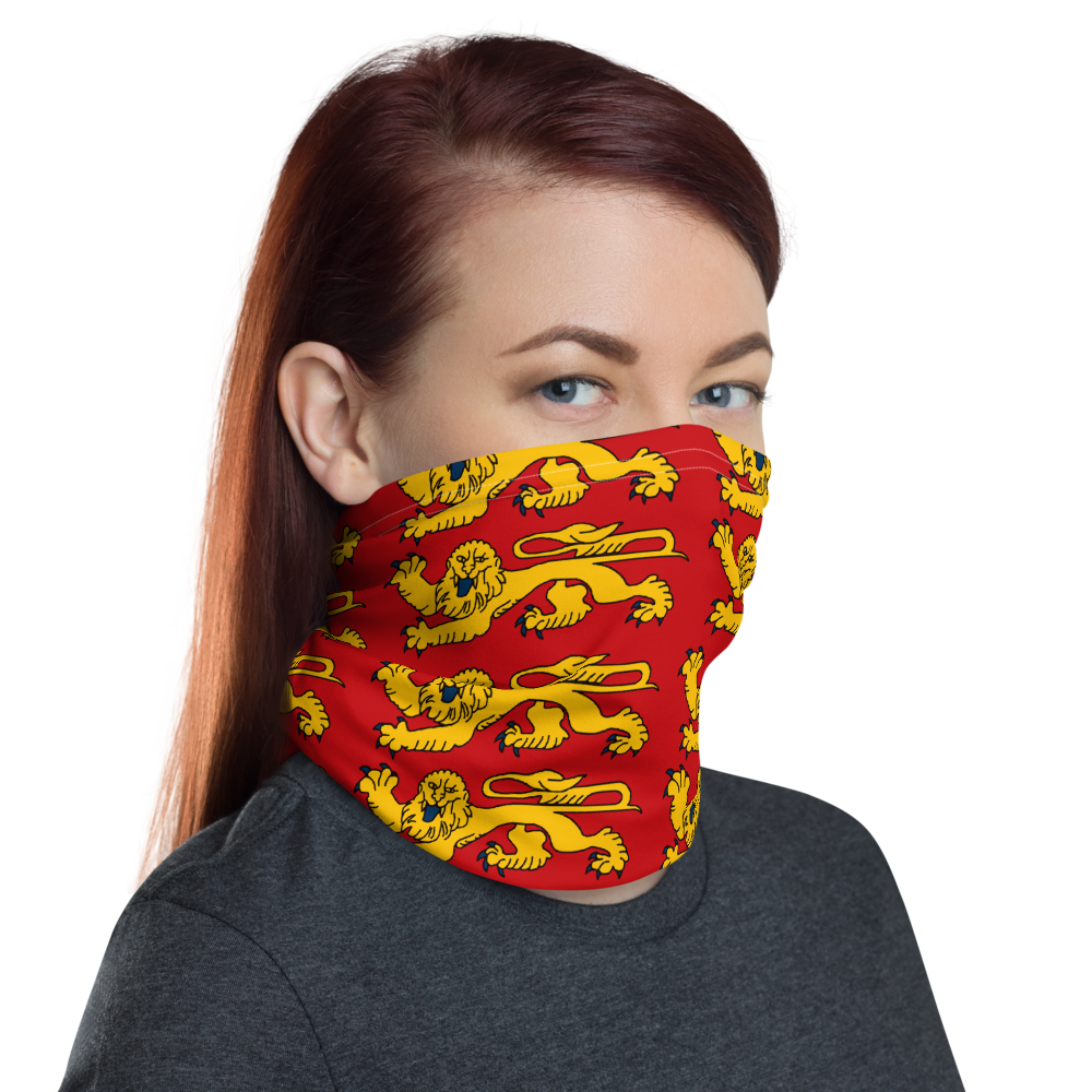 Masque Cache-cou - Bandeau - Normandie avec blason normand - Ici & Là - T-shirts & Souvenirs de chez toi