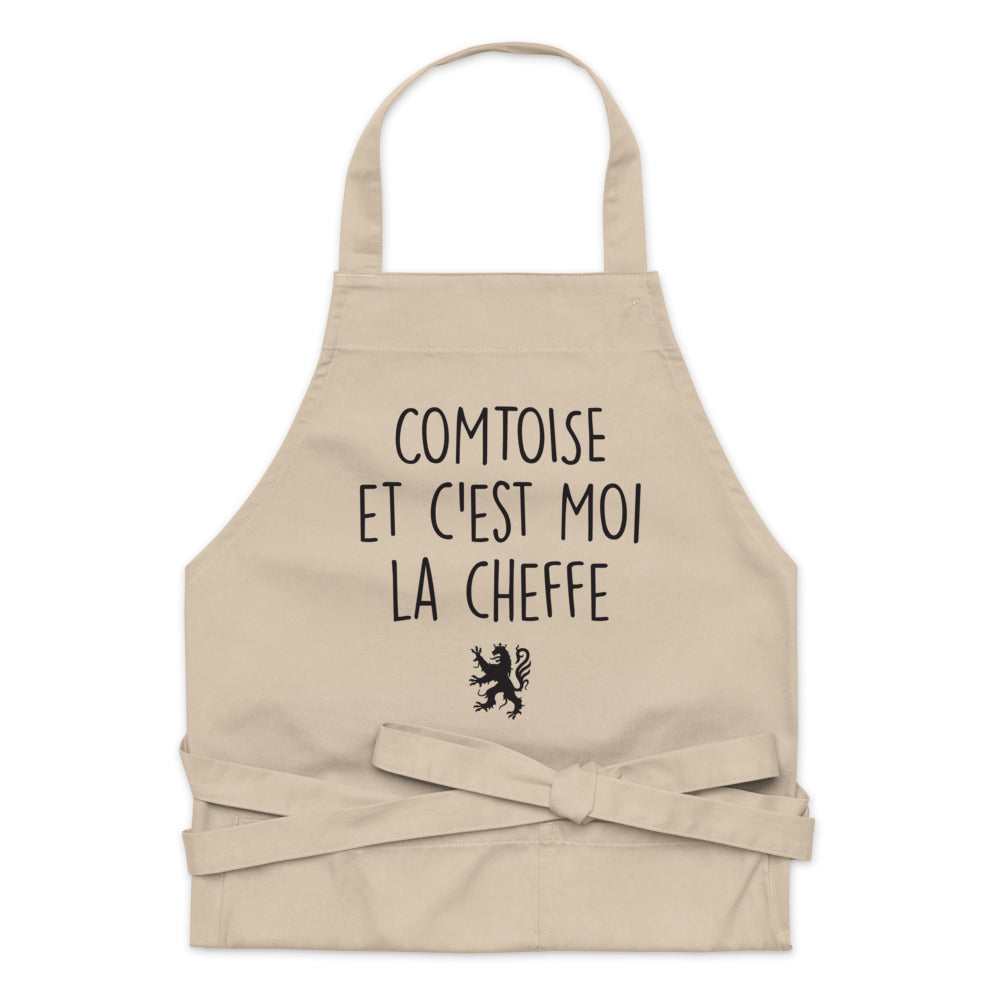 Comtois et c'est moi la cheffe - Tablier cuisine coton bio - Franche-Comté