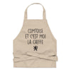 Tablier Franche-Comté - Cheffe en cuisine avec fierté face