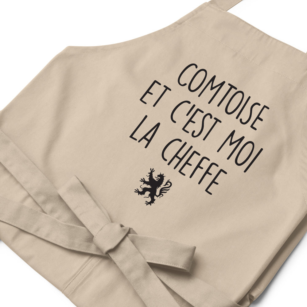 Comtois et c'est moi la cheffe - Tablier cuisine coton bio - Franche-Comté