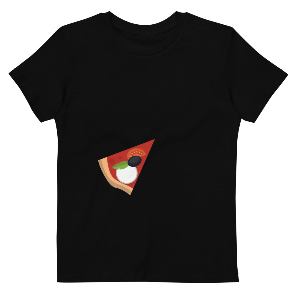 T-shirt Italie blanc - Petite part de pizza père fils