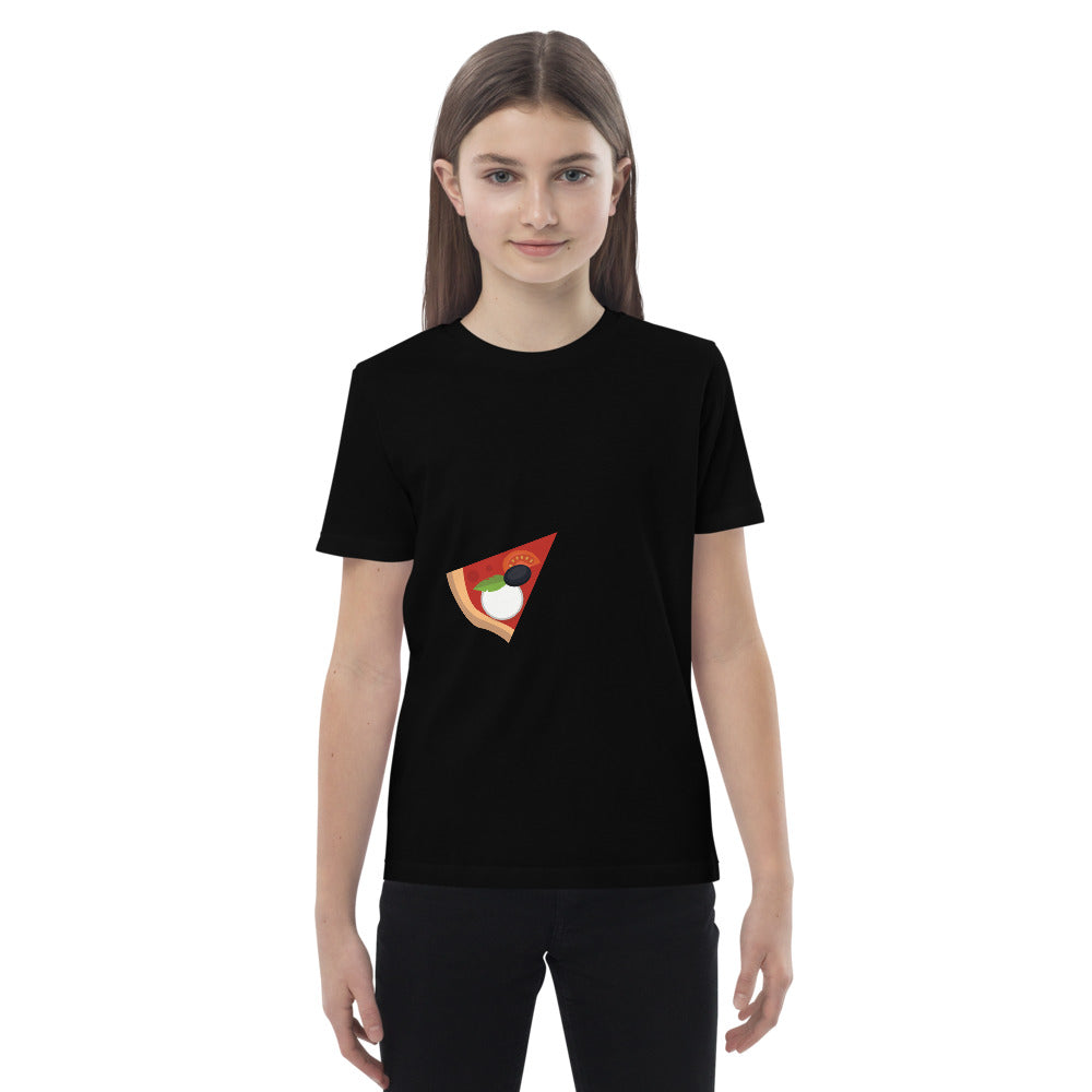 T-shirt Italie bleu - Petite part de pizza père fils