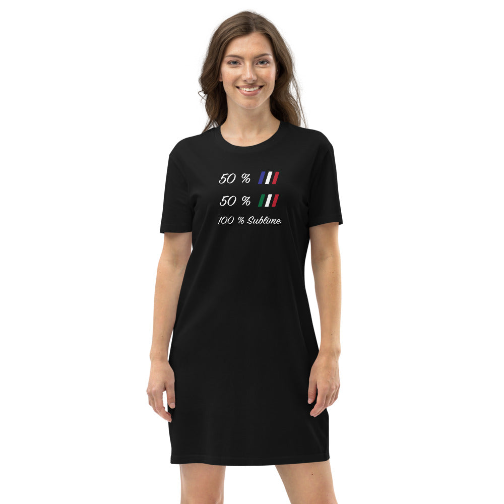 50 % Italienne 100 % sublime - T-Robe longue coton bio - Ici & Là - T-shirts & Souvenirs de chez toi