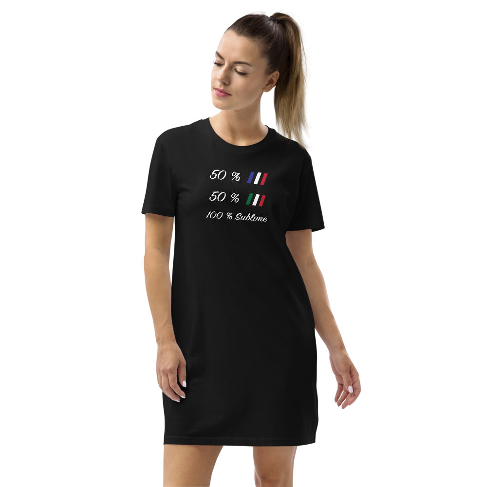 50 % Italienne 100 % sublime - T-Robe longue coton bio - Ici & Là - T-shirts & Souvenirs de chez toi