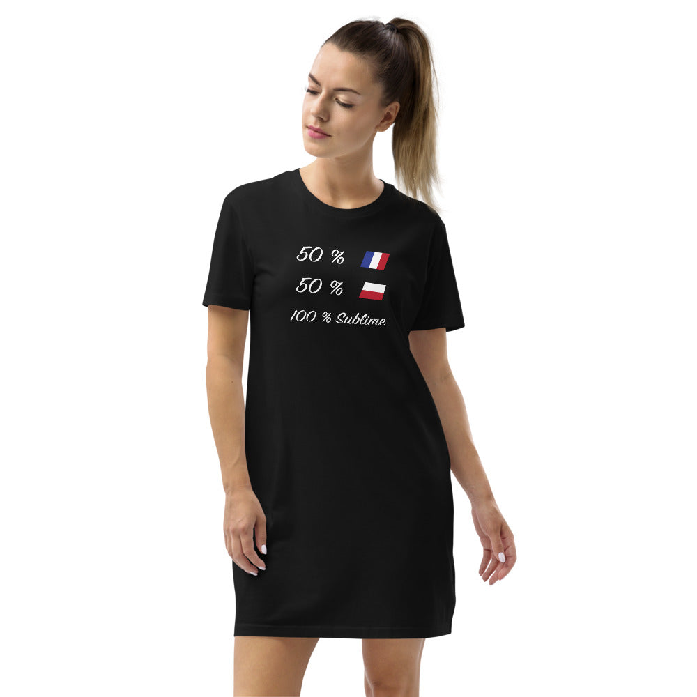 50 % Polonaise 100 % sublime - Robe t-shirt en coton bio - Ici & Là - T-shirts & Souvenirs de chez toi