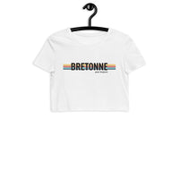 Thumbnail for Bretonne Vintage  5 bandes - T-shirt Crop-top coton bio - Ici & Là - T-shirts & Souvenirs de chez toi