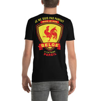 Thumbnail for T-shirt Belgique noir - Je ne suis pas parfait mais Belge dos