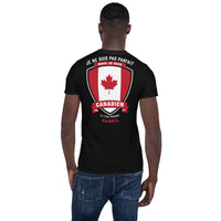 Thumbnail for T-shirt Canadien gris foncé dos - Je ne suis pas parfait mais Canadien