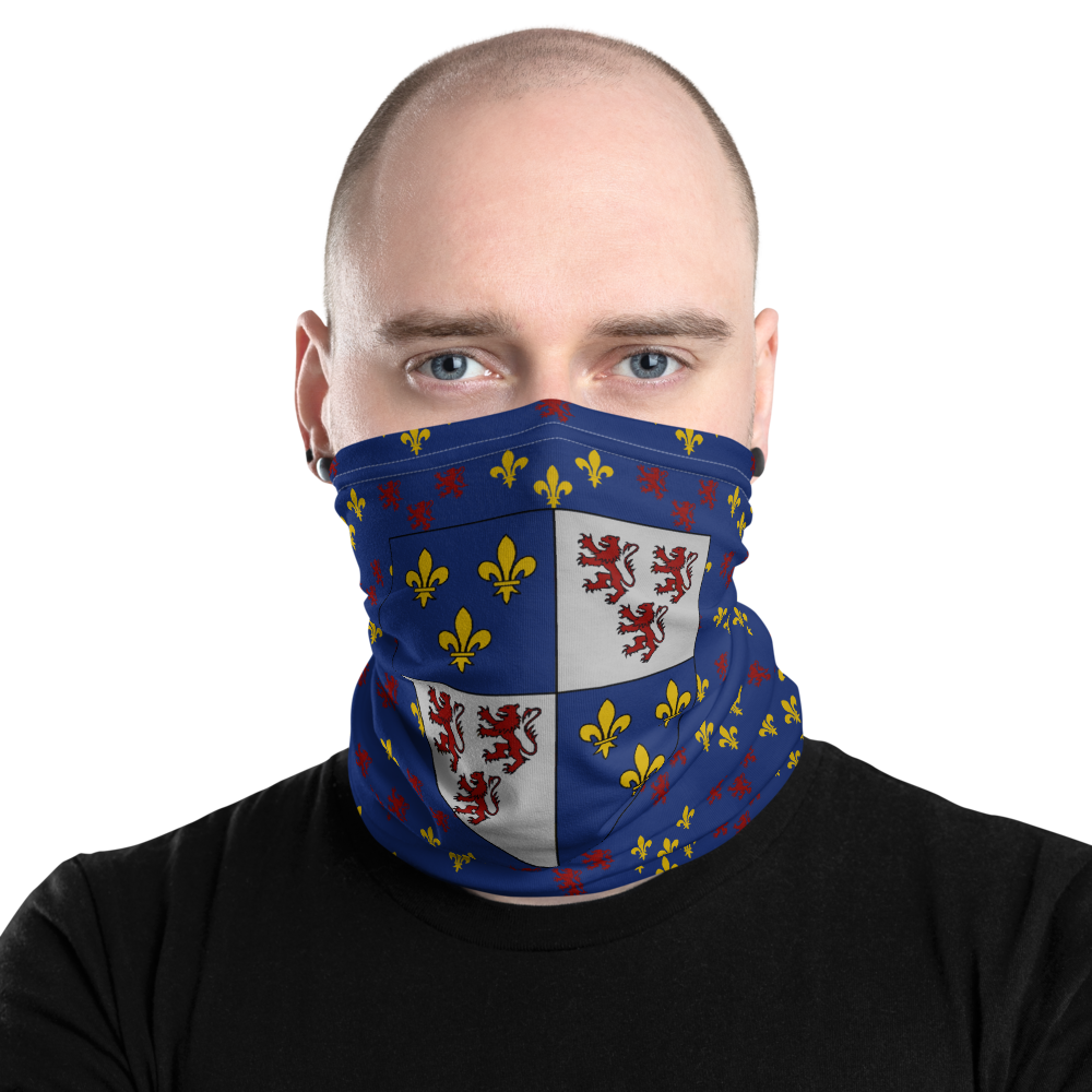 Cache-cou Picard noir - Motif drapeau picard