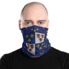 Cache-cou Picard noir - Motif drapeau picard