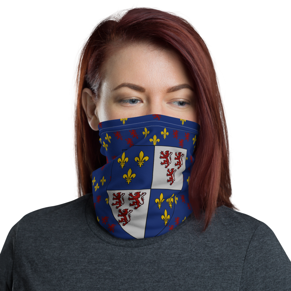 Cache-cou Picard noir - Motif drapeau picard