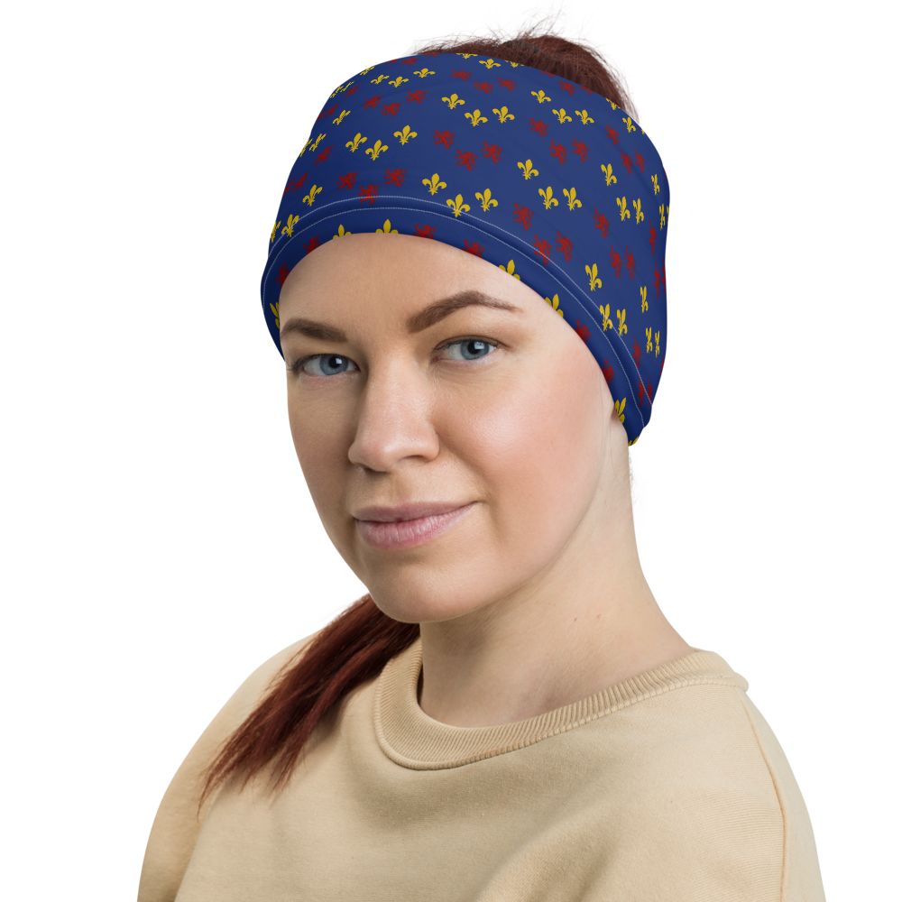 Cache-cou Picard noir - Motif drapeau picard