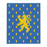 Plaid Franche Comté - Couverture jetée de canapé avec motif franc-comtois, drapeau Franche-Comté 130 cm x 150 cm - Ici & Là - T-shirts & Souvenirs de chez toi