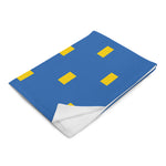Plaid Franche Comté - Couverture jetée de canapé avec motif franc-comtois, drapeau Franche-Comté 130 cm x 150 cm - Ici & Là - T-shirts & Souvenirs de chez toi