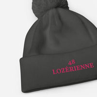 Thumbnail for Bonnet femme avec pompon, LOZÉRIENNE 48 brodé - Lozère