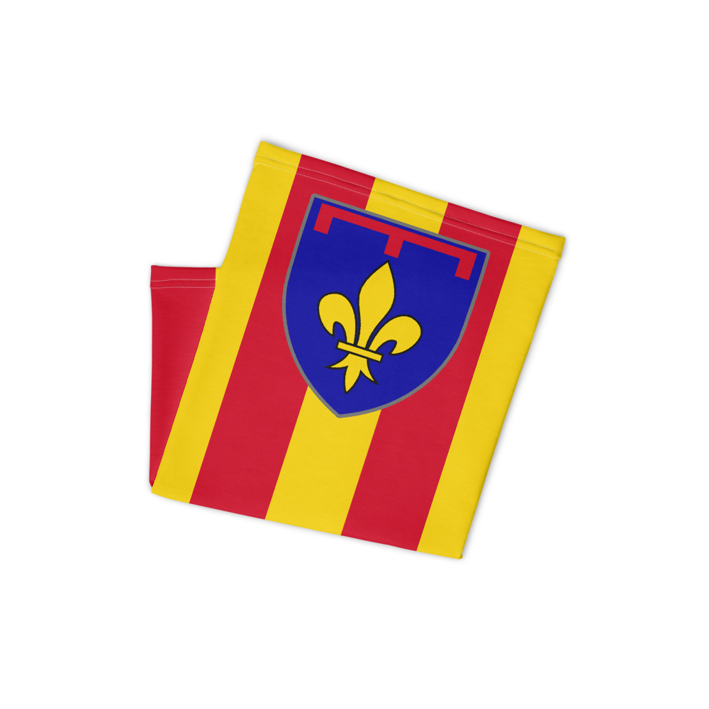 Cache-cou Provence - Écusson moderne sur drapeau ancien dos