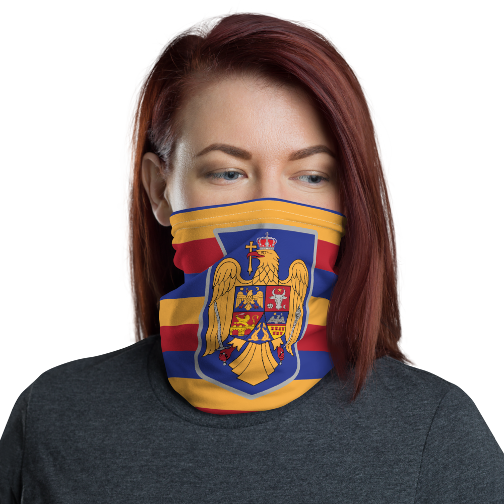 Masque Cache cou Roumanie - blason roumain dos