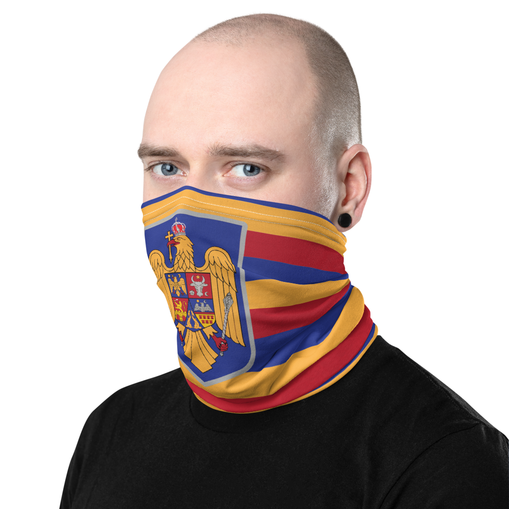 Masque Cache cou - Roumanie - blason roumain - Bandeau - Ici & Là - T-shirts & Souvenirs de chez toi