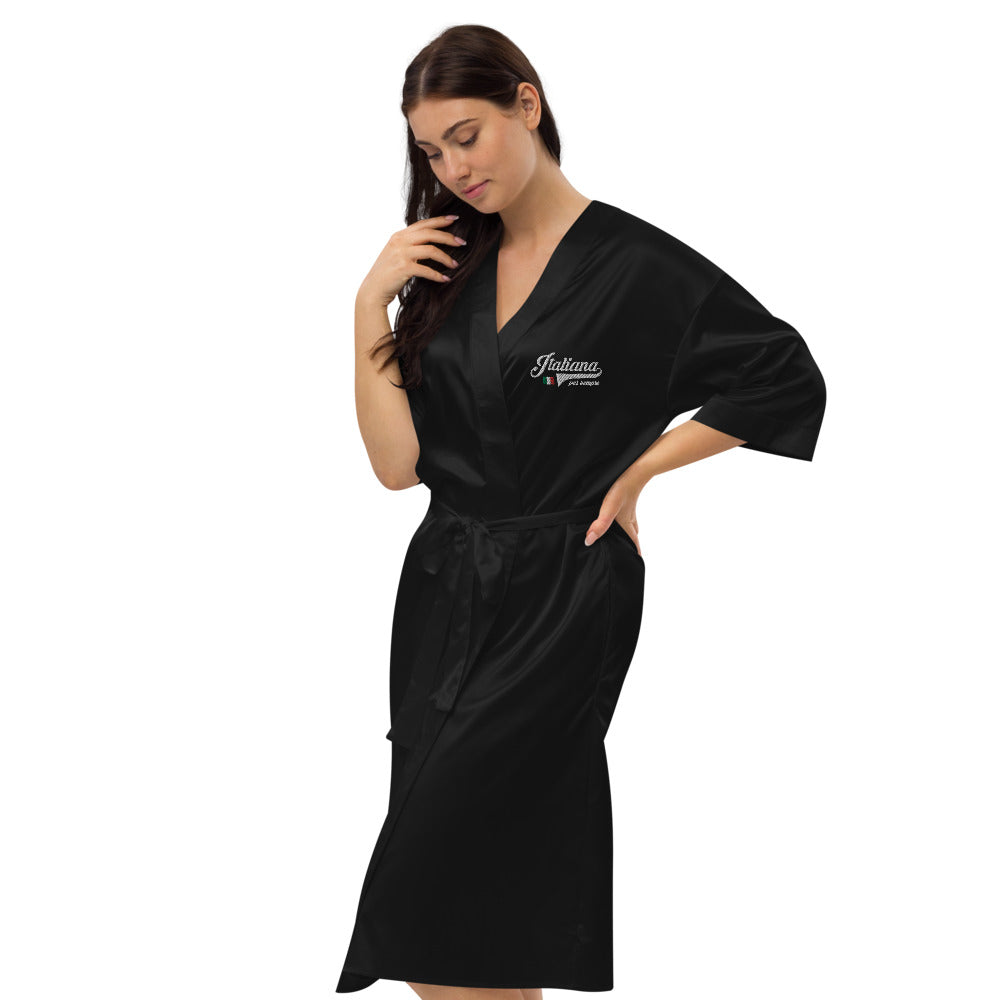 Robe de chambre Italie satin - Italiana per sempre dos