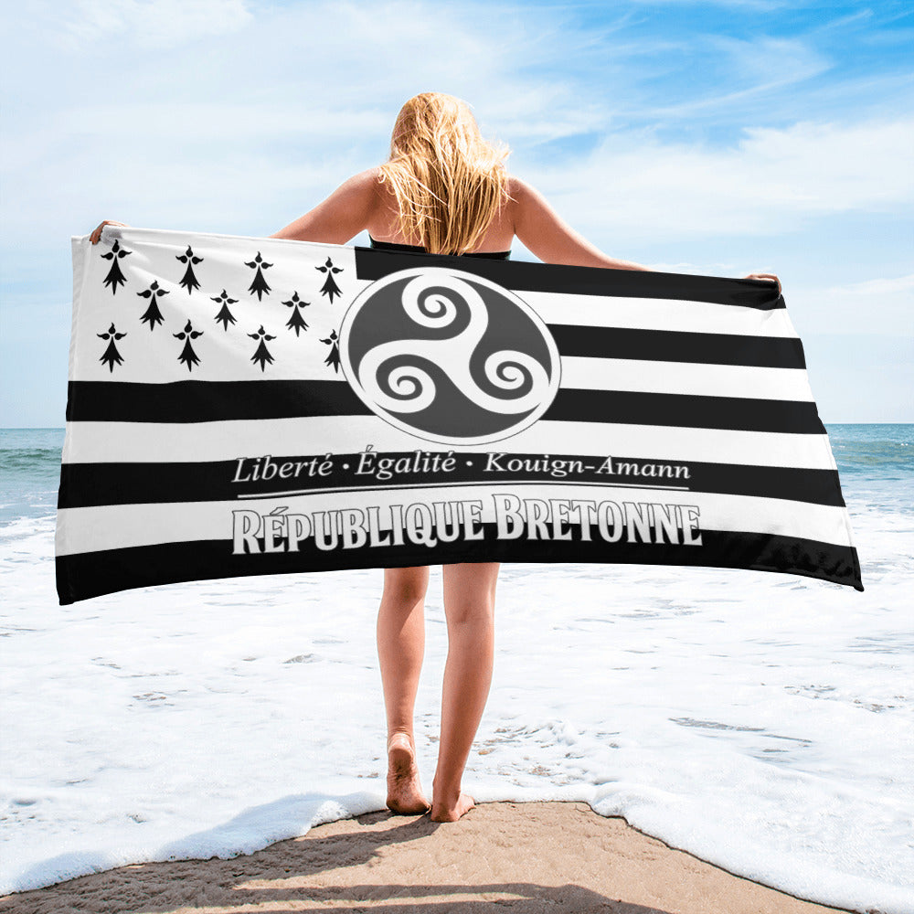 Serviette de bain Bretagne - Liberté Égalité Kouign Amann