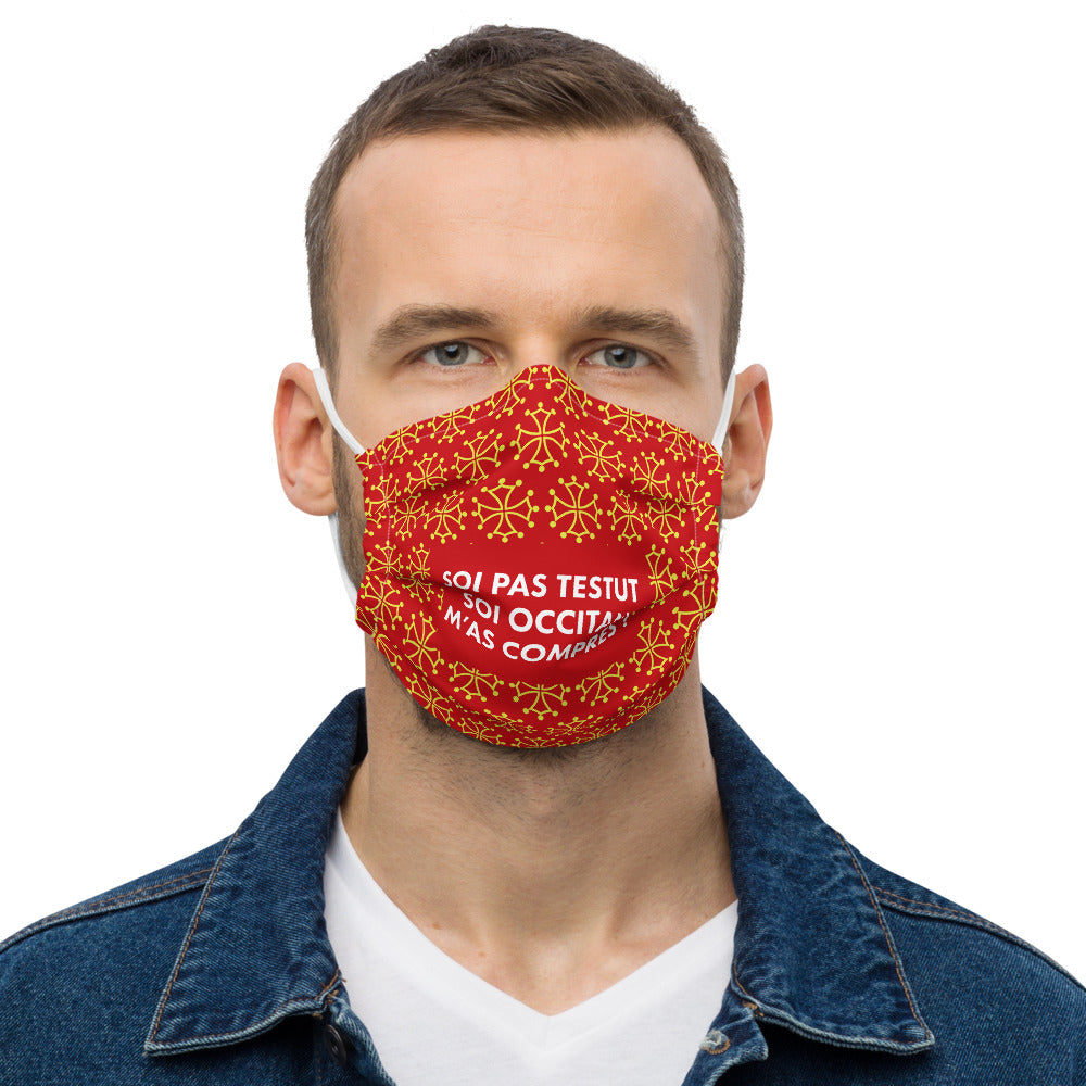 Masque occitan noir - soi pas testu soi occitan m'as comprés