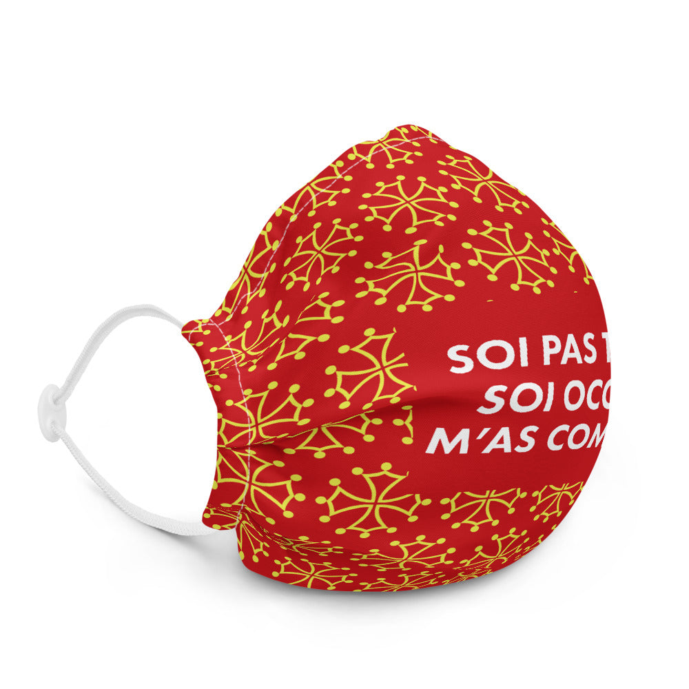 Masque occitan noir - soi pas testu soi occitan m'as comprés