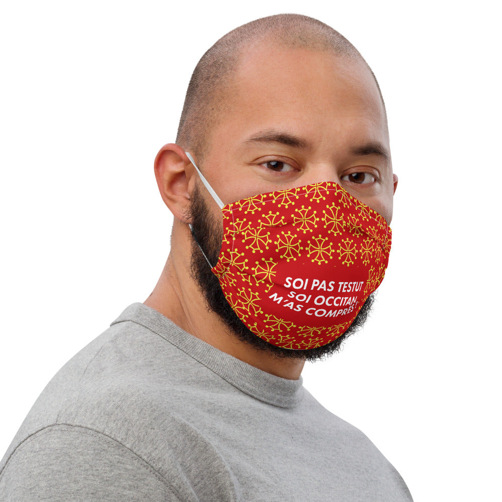 Masque Occitan Réutilisable - Personnalisé et humoristique : soi pas testu soi occitan m'as comprés - Ici & Là - T-shirts & Souvenirs de chez toi