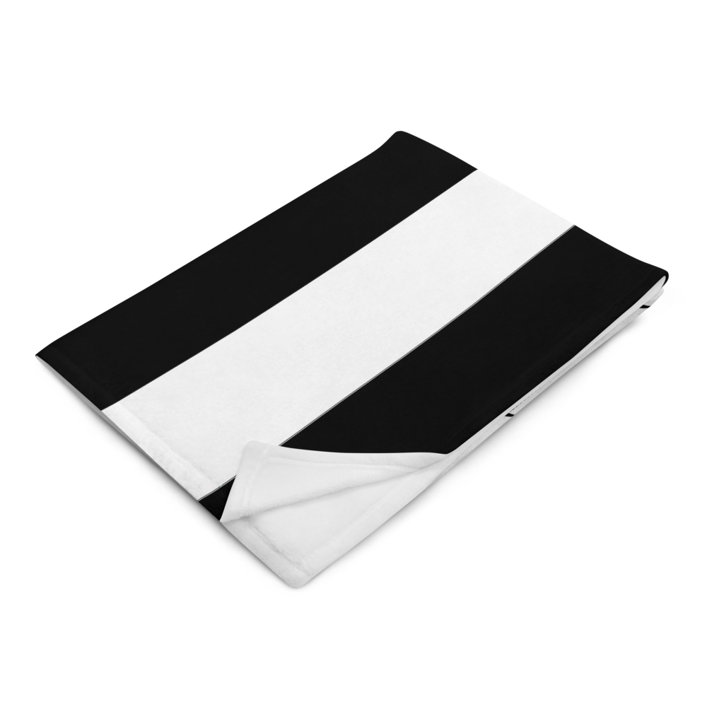 Plaid Bretagne noir et blanc - Drapeau Gwenn Ha Du