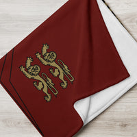 Thumbnail for Plaid Normandie - Drapeau scandinave et léopards - ambiance chaleureuse