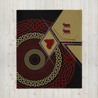 Thumbnail for Plaid Béarn rouge et jaune - Drapeau et entrelacs graphiques