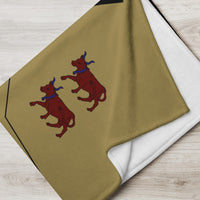Thumbnail for Plaid Béarn rouge et jaune - Drapeau et entrelacs graphiques