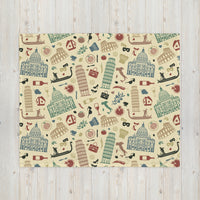 Thumbnail for Plaid Italie - iconographie italienne - parfait pour le canapé