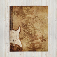 Thumbnail for Plaid guitare électrique noir - Style et confort réunis