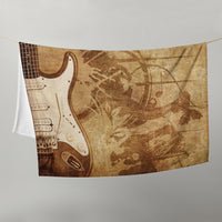 Thumbnail for Plaid guitare électrique noir - Accessoire pour soirées cosy