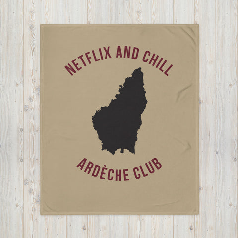 Plaid Ardèche netflix and chill - Jetée de canapé couverture 130 x 150 cm