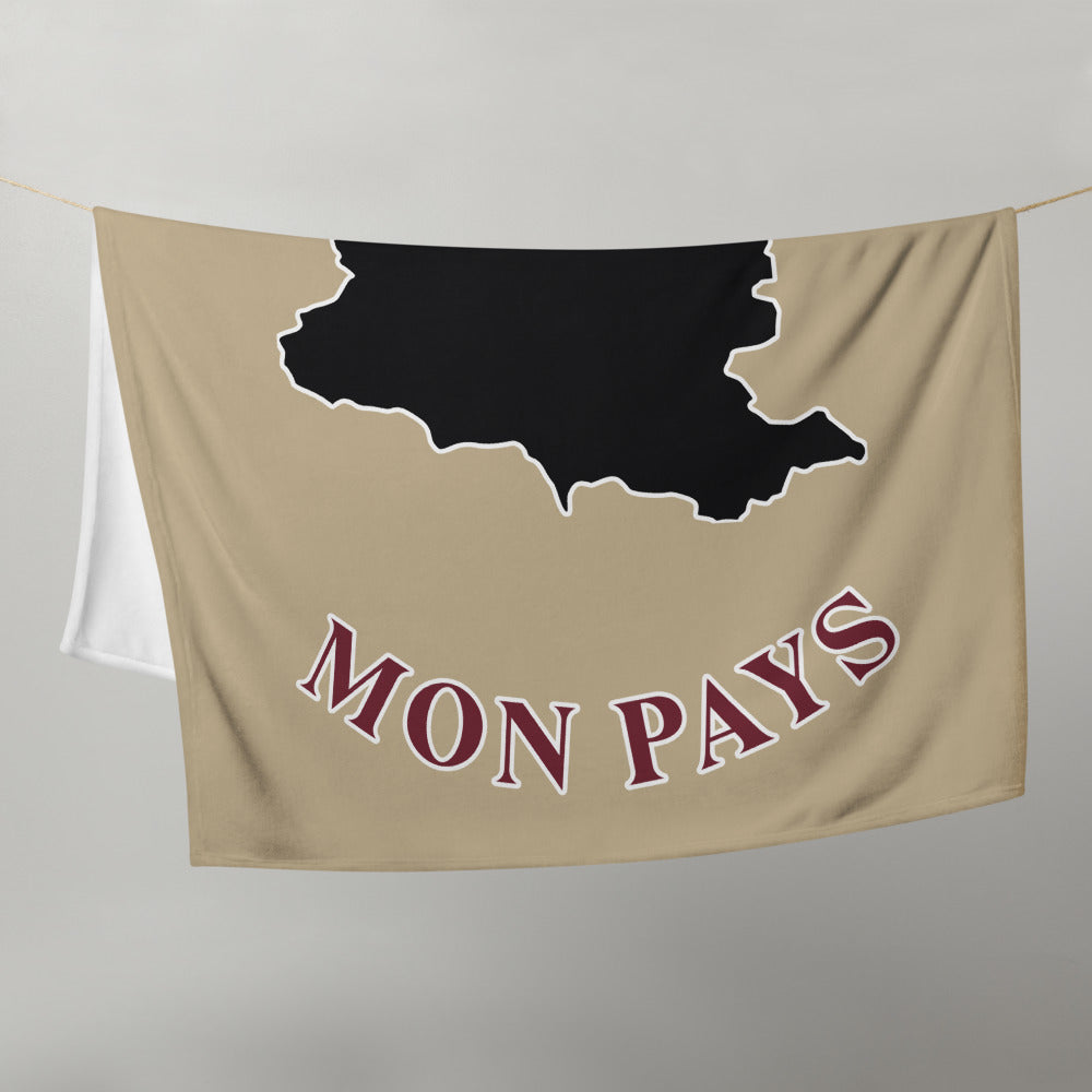 Plaid Ariège - Mon pays - verso blanc élégant