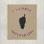 Plaid Corse Mon paradis - Jetée de canapé couverture 130 x 150 cm