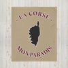 Plaid Corse - Mon paradis - jetée de canapé douce