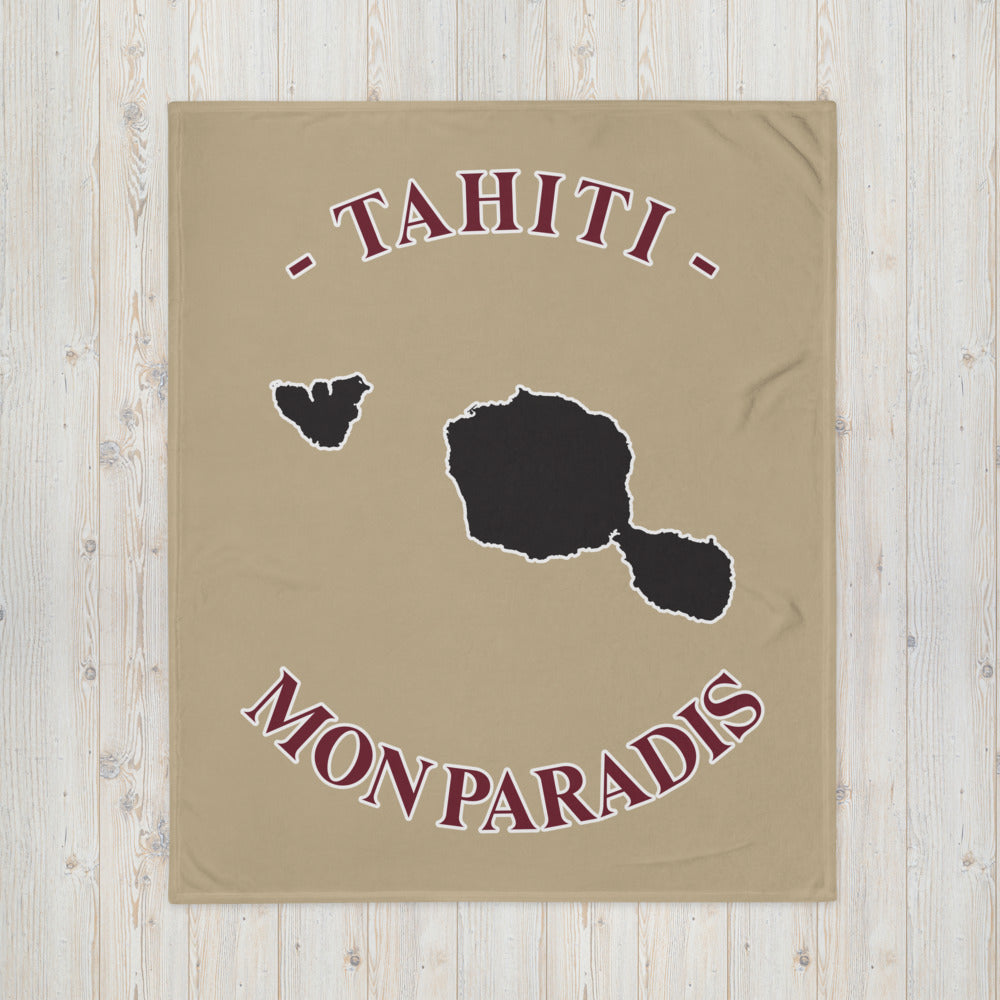 Plaid Tahiti bleu - Mon paradis sur le canapé