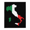 Plaid Italie - Drapeau et carte d'Italie - design unique
