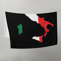 Thumbnail for Plaid Italie - Drapeau et carte d'Italie - verso blanc