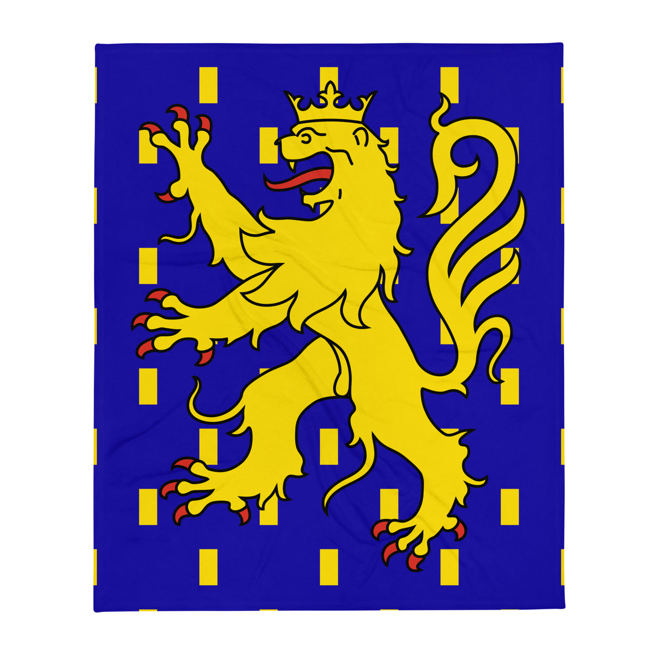 Plaid Franche-Comté - Drapeau soyeux pour canapé