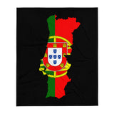 Plaid Drapeau et carte du Portugal - Cadeau - Portugais 130 x 150 cm